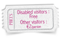 Price : free for disabled visitor, 1 € others